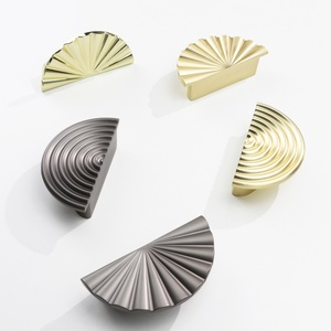 European Semi-circular Zinc Alloy Handle Upper Cabinet <strong>Door</strong> Handle Drawer Cabinet Wardrobe <strong>Door</strong> Fan-shaped <strong>Knobs</strong> - Product Image 4