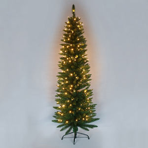 Venta superior Luz de fibra óptica Árbol de Navidad blanco nieve flocado artificial con luces LED 5FT, 6FT, 7FT - Product Image 1