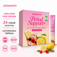 LIFEWORTH Sachets de poudre d'électrolytes pour femmes avec fer et collagène |   Pack de 8g pour le cyclisme et le sport |   Fournisseur de marques privées