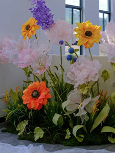 Decoración de Boda, <span class=keywords><strong>Flor</strong></span> Grande de Organza, Arreglo Floral, <span class=keywords><strong>Flor</strong></span> Gigante Artificial para Decoración de Exteriores, Escaparates - Product Image 6