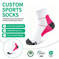 Chaussettes de compression de sport transfrontalières en promotion, chaussettes de football en polyester à séchage rapide, chaussettes de course personnalisées