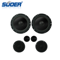 Suoer Set Speaker Mobil 6.5 inci, Set komponen 3 arah SPT-65-3 dengan daya maks 150W untuk peningkatan Audio mobil
