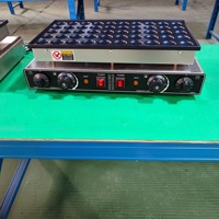 Machine à gaufres électrique 1200W en acier inoxydable avec plaques interchangeables, machine à Dorayaki commerciale 25 trous pour petites stands