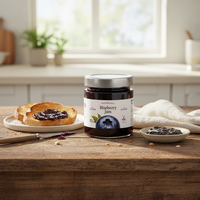 No Sugar Blueberry Jam with Allulose Keto Friendly Low Carb Sugar Free Fruit Spread Healthy Diet Jam Natural Sweetener OEM
