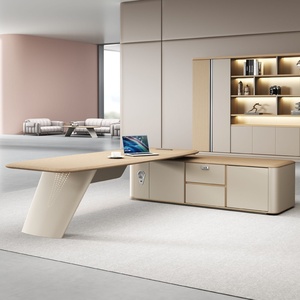 Bureau de direction modulaire minimaliste en forme de L, table de bureau de luxe, <span class=keywords><strong>design</strong></span> moderne, <span class=keywords><strong>mobilier</strong></span> de bureau en bois - Product Image 2