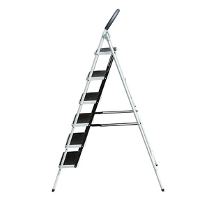 Échelle pliante en acier à 6 marches pour la maison, avec main courante, portable, pour la sécurité domestique, vente en gros, personnalisation OEM disponible - Product Image 1