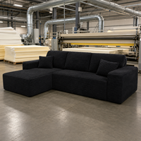 Neues Design Luxuriöses Modernes Ecksofa Komprimiertes Modulares Schlafsofa Faltbares Mikrofaser-Stoffsofa für Innenräume mit Schwammfüllung