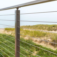 Clôture en câble métallique flexible pour balcon d'appartement moderne, certifiée UNIK ISO9001, en acier inoxydable 304 316 tendu, pour escalier