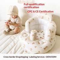 Coussin de siège gonflable électrique en similicuir pour bébé, idéal pour le camping, la sécurité, l'extérieur et le bain, canapé gonflable