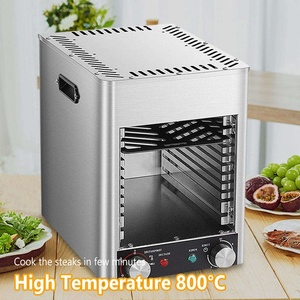 Horno Asador de Sobremesa de Acero Inoxidable con Parrilla de <span class=keywords><strong>Carne</strong></span> de Calor Radiante Superior <span class=keywords><strong>y</strong></span> Salamandra Compacta Portátil - Product Image 4