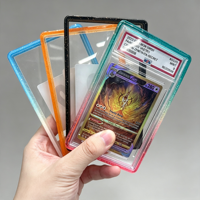 Plaque de protection arrière BNW en TPU à paillettes dégradées avec plaque acrylique transparente pour cartes gradées PSA