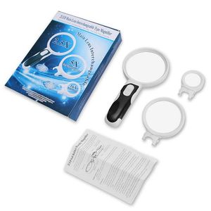 عدسة مكبرة للقراءة الليلية لكبار السن بتكبير 5X و10X مع عدسات قابلة للتبديل ومصباح LED - Product Image 6