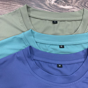 Camiseta personalizada Anti-Pilling Fitness Gym para hombres, ajuste Regular que absorbe la humedad, poliéster Spandex, mezcla deportiva fuera de impresión - Product Image 5