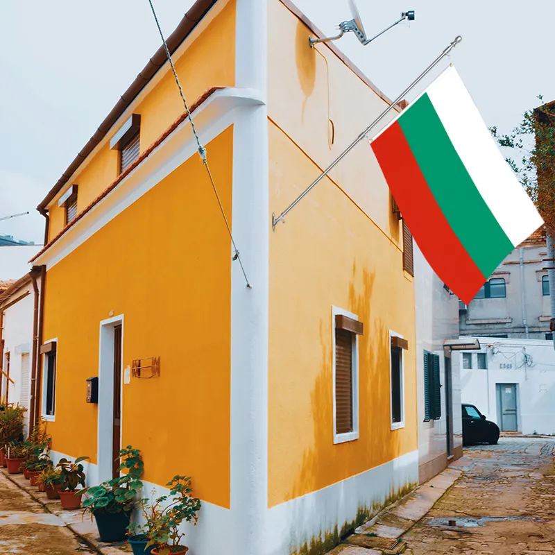 Toptan 3x5ft bulgaristan bayrakları 68D/100D polyester tüm uluslar hızlı kargo güvenilir tedarikçi hızlı teslimat özelleştirmek