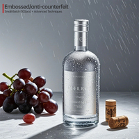 Etiqueta Adhesiva Metálica Dorada para Botellas de Vino y Cerveza, Personalizada, de Lujo, Resistente al Agua, con Logotipo en Relieve 3D