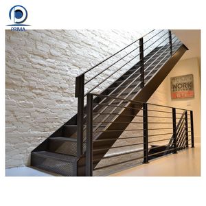 Escalera recta Prima, escalera moderna con viga <span class=keywords><strong>de</strong></span> acero, diseño flotante <span class=keywords><strong>para</strong></span> interiores <span class=keywords><strong>de</strong></span> villas, <span class=keywords><strong>escaleras</strong></span> minimalistas. - Product Image 6