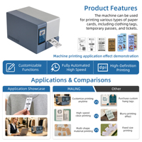 MS-CH650 Dickkarten-Drucker Thermotransfer-Kartendrucker für Kleidungsetiketten, Papieretiketten, Automatischer Hochgeschwindigkeits-Druckmaschine mit Automatischer Zuführung
