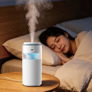 Mini humidificateur de bureau Portable 800mAh Rechargeable Cool Fog Machine avec lumière multicolore pour chambre bureau voyage - Product Image 1
