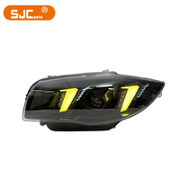 Nouveau Phare SJC pour BMW Série 1 E82 E87 2007-2011, Feux à LED avec Feux de Jour Jaunes et Blancs, Double Couleur, Prêt à l'Emploi