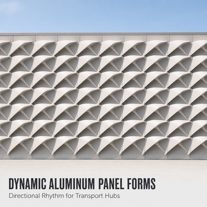 Panneau de revêtement de façade murale en aluminium sur mesure, revêtement extérieur géométrique pour bâtiment - Product Image 2
