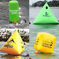 Bouée cylindrique gonflable personnalisée de 150 cm, durable, avec logo, en matériau imperméable, certifiée CE, marqueur flottant professionnel pour la course aquatique