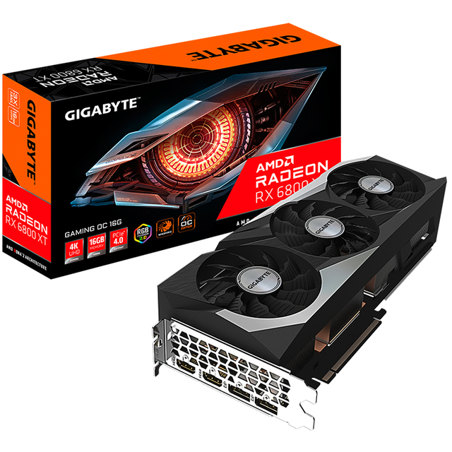 GIGABYTE Radeon RX 6800 XT GAMING OC 16G Used Graphics Card with GDDR6 Memory Support OverClock RX 6400 6600XT 6700XT 6800 GPU