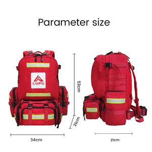 Mochila Táctica LUPU Roja de Nailon con Sistema MOLLE 36-56L Impermeable Unisex para Actividades al Aire Libre - Product Image 2