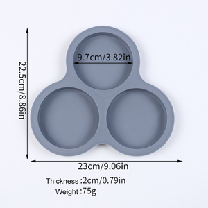 Socan accessoires de cuisine 3 trous circulaire multifonctionnel cuisson pâtisserie outils Silicone gâteau moule plateau de cuisson - Product Image 6