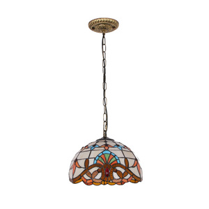 Lustre à tête unique de style européen pour salon, salle à manger, style baroque, vitrail artistique pour comptoir, table à manger, alimentation CA - Product Image 3