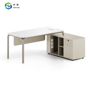 Escritorio de oficina ejecutivo moderno extensible convertible de madera maciza de lujo - Product Image 5