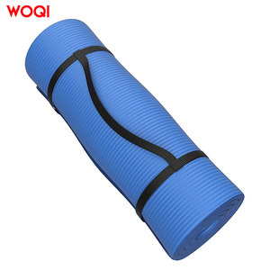 Esterilla de yoga Woqi de 6 mm de grosor, antideslizante, para danza, fitness, uso doméstico, color azul pavo real, rectangular - Product Image 1