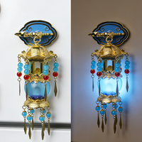 Aimant de réfrigérateur populaire de style chinois, lanterne bleue, un souvenir de voyage parfait et une décoration élégante pour la maison