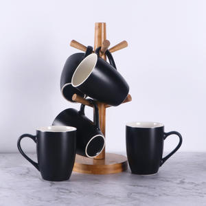 Taza de Cerámica Negra, Color Sólido, para Café, Ideal para Regalo, HB008 - Product Image 4