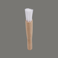 Brosse de détail à manche en bois, tête de 25 mm, poils de 50 mm, en filaments PA PP PPT, poignée en hêtre tourné, pour le nettoyage en atelier