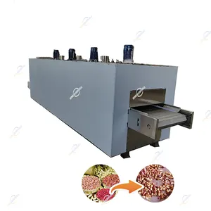 Commercial High Quality Grain Cocoa Bean Chestnut Almond Nuts Roaster Peanut Continuous Roasting Machine
