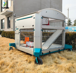 Nhà Mới Sử Dụng Ngoài Trời Di Chuyển Gà Nhà Với Bánh Xe 15-20 Con Gà Công Suất Năng Lượng Mặt Trời Powered Tự Động Cho Ăn & Uống Hệ Thống - Product Image 3