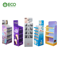 Étalage de sol en carton ondulé personnalisé pour dentifrice et brosse à dents Recyclable