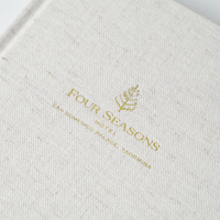 Agenda A5 avec couverture rigide en lin imprimé avec logo personnalisé Carnet de notes quatre saisons