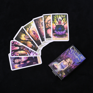 Vente en gros de cartes de tarot illustrées personnalisées en cristal, de la célèbre série Healing Crafts Famous Oracles, pour cadeaux - Product Image 3
