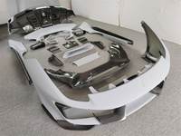 Pour Ferrari 488 GTB mise à niveau Pista style fibre de carbone pare-chocs avant couverture pare-chocs arrière spoiler jupe latérale couverture kit carrosserie complet