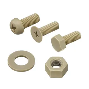 Bolts And Nuts Suppliers China Wholesale Nut Bolt Black White Color Nylon M3 M6 Pvc Screw Nut Full Thread Nylon Plastic Bolts