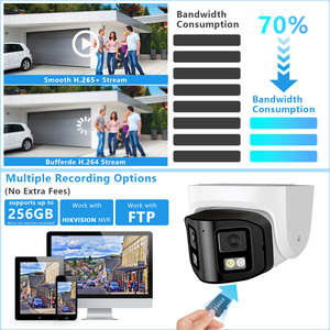 กล้องวงจรปิด 4MP H.265 เลนส์คู่ กล้องอัจฉริยะคู่ แอปตรวจจับเลนส์คู่ กล้อง <span class=keywords><strong>IP</strong></span> พร้อมไฟ เสียงสองทาง กล้อง WiFi - Product Image 3