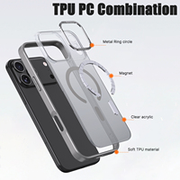Coques de téléphone portable antichoc magnétiques mates à protection intégrale 360° avec protection d'objectif et compatibilité charge sans fil pour iPhone 18 17 16 Pro