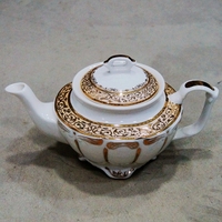 Luxe 9 pouces feuille d'or en céramique théière ensemble 2021 nouvelle version à la main de haute qualité bol pour verres pour café thé ensembles grand