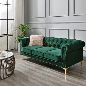 Мебель для гостиной, Золотая ножка из нержавеющей стали, 3 места, современные диваны, роскошный диван для тренера, мебель для гостиной, диван