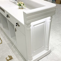 Meubles de bureau écologiques de haute qualité, modernes, OEM, comptoir de réception, comptoir de caisse pour centre commercial, salon de beauté, hôtel