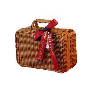 Panier tissé de Noël main réveillon de Noël nouvel an coffret cadeau écharpe thermos tasse emballage de collation - Product Image 2