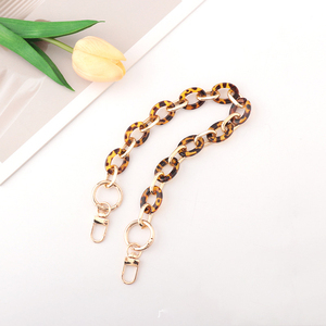 Cadena <span class=keywords><strong>de</strong></span> eslabones <span class=keywords><strong>de</strong></span> resina acrílica, correa corta para teléfono <span class=keywords><strong>de</strong></span> muñeca, correas <span class=keywords><strong>de</strong></span> metal para bolsos con cierres para decoración y reemplazo <span class=keywords><strong>de</strong></span> bolsos DIY - Product Image 4