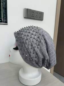 Gorro Bordado con Pedrería y Encaje para Mujeres Musulmanas, Popular en África Occidental, Burkina Faso y Senegal - Product Image 6