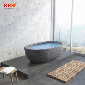 KKR אמבטיה בבטון בודד אמבטיות baignoire banheira פרט אפור אמבטיות